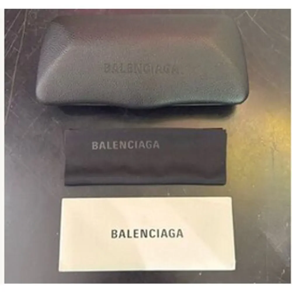 Balenciaga 60mm Rectangular Sunglasses black